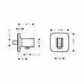 Подключение для шланга Hansgrohe Axor Bouroullec 19622000 - Фото 1